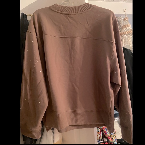 Taupe Rhinestone Pullover - Picture 2 of 2